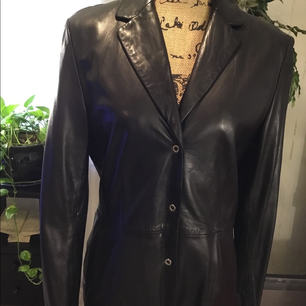 Nine West Leather Blazer